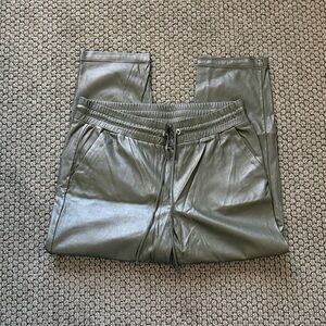 LOFT Imitation Leather Green Pants